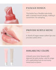 2 PCS Summer Lip Glossy Butter Balm Set, Tinted Lip Balm Long-Lasting Hydrating and Moisturizer, Glitter Lip Glossy Soften Dry Lips and Lip Care, Christmas, Birthdays Gifts for Women and Teen Girls