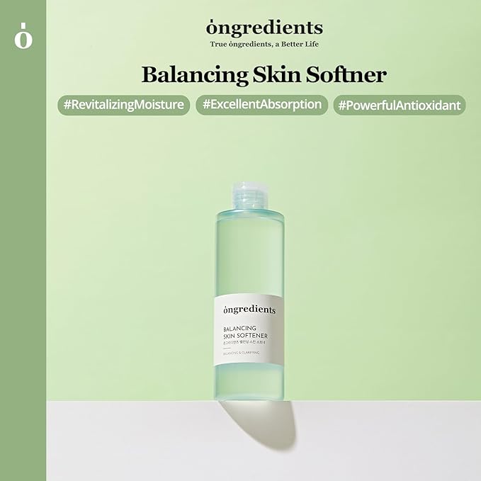 ONGREDIENTS Balancing Skin Softener | Trouble Care Facial Toner | Panthenol, Hyaluronic Acid, Heartleaf, Hydrating Balance Care for Dry, Sensitive Skin | Vegan, Korean Skin Care 250ml / 8.45 fl Oz