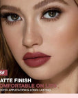 evpct Mauve Red Matte Creamy Retractable Lip Liner Pencils for Shaping & Sculpting Lips, Lip Pencils for Women Long Lasting Waterproof Rich Lip Colors Liner Crayon Lipstick delineador de labios 08