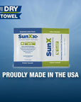 CoreTex Sun X 30+ Broad Spectrum Sunscreen Packets & Dry Towels Duo Kit - Fishbowl Pack of 25 Paraben, Oxybenzone, Octinoxate, & Oil Free Sunscreen - No White Cast & Water Resistant Up to 80 Minutes