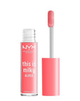 NYX PROFESSIONAL MAKEUP This Is Milky Gloss, Vegan Lip Gloss, 12 Hour Hydration - Moo-dy Peach (Sheer Coral)