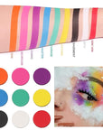 Rainbow Eyeshadow Palette - 9 Colors, High Pigmented, Bright Neon, Waterproof & Natural Finish
