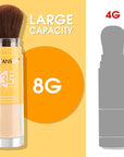 Mineral Powder Sunscreen Setting Makeup - SPF 35 Brush On Sunscreen for Face & Scalp & Hair, Natural Matte Loose Finishing Powder, Oil Control Lightweight Breathable (#01 White)
