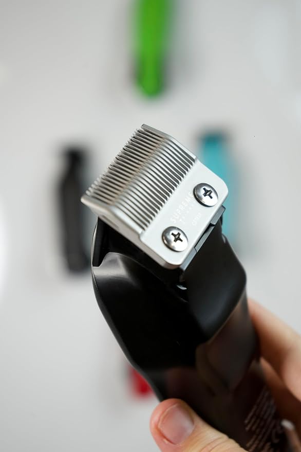 Supreme Trimmer Pro Clipper All Metal w/Taper Blade | 300 Min Run Time Professional Hair Clipper Set, Cordless Beard Trimmer | STC5030 Black