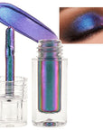 Purple Teal Duochrome MultiChrome Chameleon Liquid Metallic Eyeshadow, High-Impact Multi-Dimensional Finish, Purple Blue Silky Smooth and High Pigment Holographic Glitter Eyeshadow Makeup (#04)