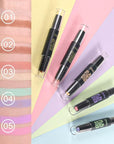 evpct 5Pcs 2In1 Face Cream Makeup Highlighter Highlight