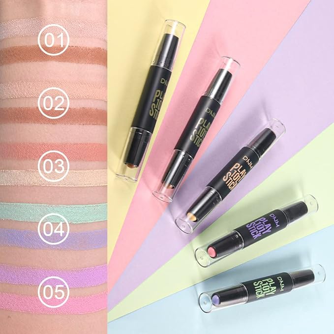 evpct 5Pcs 2In1 Face Cream Makeup Highlighter Highlight