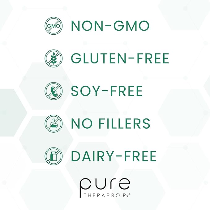 Pure Therapro Rx TriActive Collagen Plus, Collagen Powder for Hair, Skin, Nails, Bones & Joints, Hydrolyzed Collagen Powder w/Patented Peptides, Unflavored Multi Collagen Protein Powder, 30 Servings