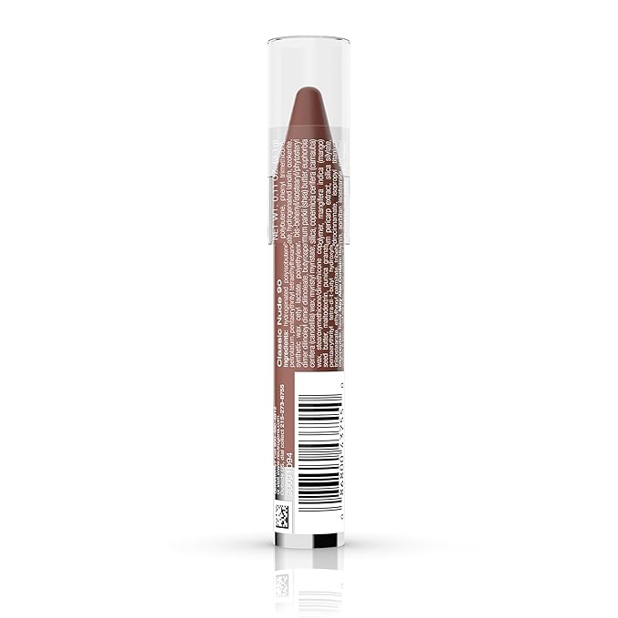 Neutrogena MoistureSmooth Color Stick for Lips, Moisturizing and Conditioning Lipstick with a Balm-Like Formula, Nourishing Shea Butter and Fruit Extracts, 90 Classic Nude,.011 oz