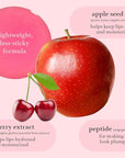 NOONI Vegan Appleseed Lip Oil Set - Appleberry & Applecherry & Appleplum | Long-Lasting, Moisturizing, Plumping, Revitalizing for Dry Lips, Waterproof, No Peel Off, 0.12 FL Oz x 3ea