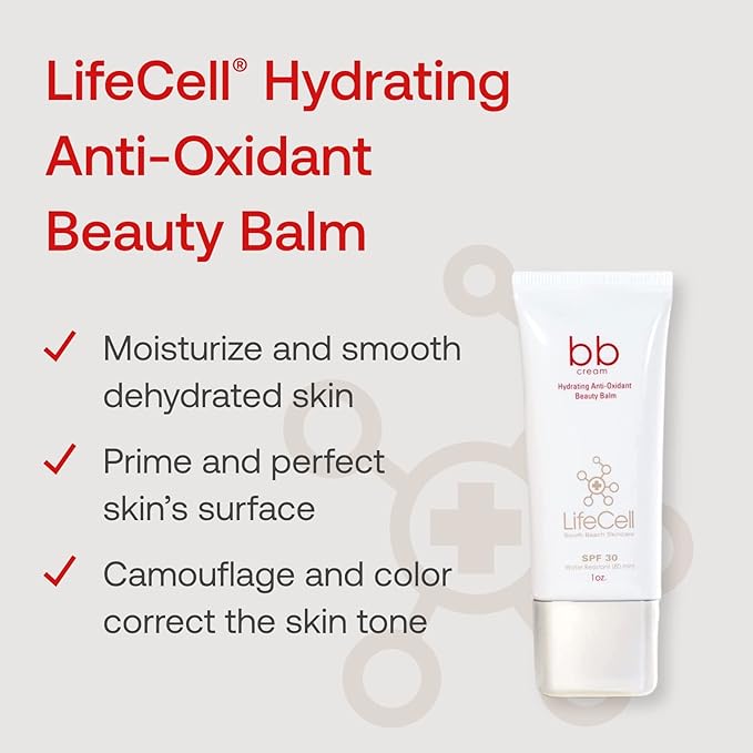 LifeCell Hydrating Antioxidant SPF 30 Tinted Anti Aging BB Cream (1 oz, Light)