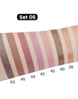 evpct 8Pcs Cream Eye Shadow Brightener Sticks Set for Eyes, Champagne Golden Rose Bronze Pink Waterlily Mauve Plum Smoky Amethyst Tawny Shimmer Matte Pencil Eye shadow Crayon Stick Palette Makeup 06