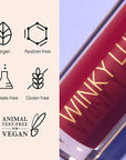 Winky Lux Very There Lip Oil, Hydrating Berry Tint with Jojoba Oil, Non-Sticky Glossy Lip Oil, Tinted Red Gloss for Juicy Lip, Berry
