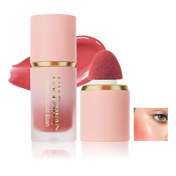 AKARY Mousse Liquid Blush, Soft Cream Makeup Blush, Cheek Tint(03#Coral)