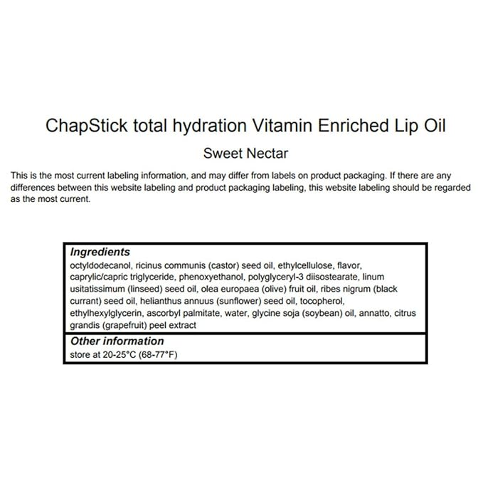 ChapStick Total Hydration Sweet Nectar Flavor