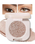 Glitter Shimmer Sparkle Eyeshadow Palette Makeup for Green Blue Eyes, Glitter Nude Shimmer Metallic Holographic Multichrome Cream Iridescent Single Monochrome Eye Shadow Makeup, 10
