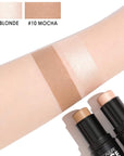 FOCALLURE 2 Pcs Mineral Cream Contour Stick,Moisturize Highlighter and Bronzer Pen,Non Stick Face Brightens & Shades Pencil,Long Lasting & Smooth Gliding Face Illuminator Makeup,Light-medium