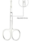 Rounded Stainless Steel Facial Hair Scissors – Safety Scissors for Nose Hair, Eyebrows, Eyelashes, Mustache, Beard, and Baby Nails