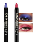 Kaely 2Pcs Cream Eyeshadow Sticks Set for Eyes Waterproof,Blue Shimmer & Red Shimmer Matte Eye shadow Stick Pencil Pen Bulk sombras en crema para ojos 32+35