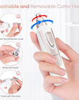 Ear and Nose Hair Trimmer Clipper - 2025 Professional Painless Eyebrow & Facial Hair Trimmer for Men Women, Battery-Operated Trimmer with IPX7 Waterproof, Dual Edge Blades for Easy Cleansing Pink