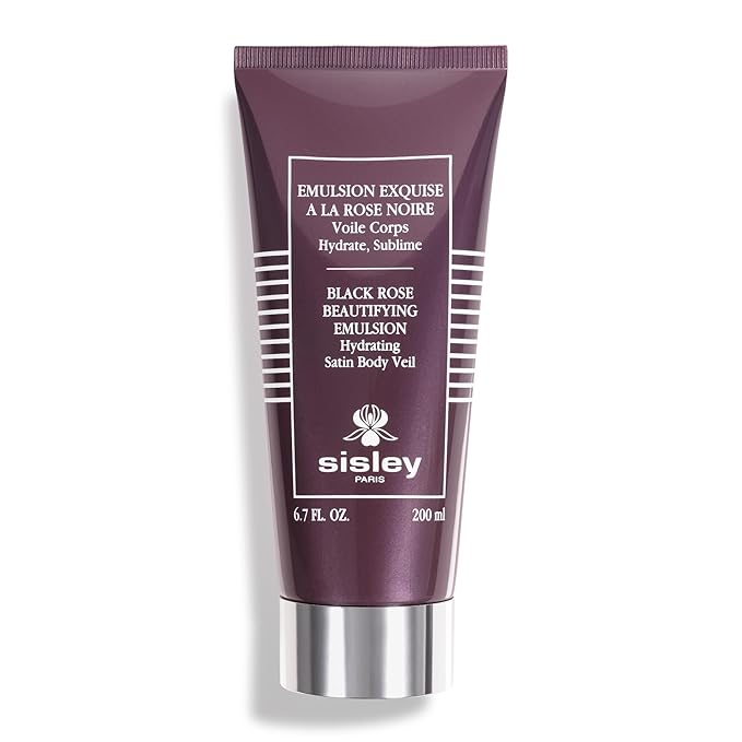 Sisley Paris Black Rose Beautifying Emulsion - 200 mL - Ultra-Hydrating & Beautifying Body Care Moisturizer - All Skin Types - Non Greasy