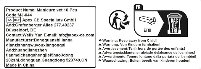 ZIZZON Travel Mini Manicure Set Nail Clipper Set 10 in 1 Stainless Steel Pedicure Care Grooming kit with Case Pink