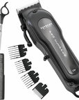 Supreme Trimmer Pro Clipper Lite | 210 Min Run Time Professional Hair Cutting Tool Set + Hair Comb, Scissors & Fade Blade | STC5000