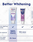 Crest 3D White Brilliance Bright Mint Teeth Whitening Toothpaste, 4.3 oz Pack of 3, 100% More Surface Stain Removal, 24 Hour Active Stain Prevention, Whiter Teeth in 3 Days