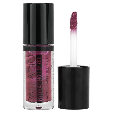 Palladio Hydrating Lip Oil Infused with Hyaluronic Acid, Non-Sticky Formula, Subtle shine with tinted sheer color, liquid lipstick, prevents chapped lips, Vegan & Cruelty-Free | 0.13 Oz. (MY B.)