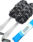 SHOWER BOUQUET Loofah-Charcoal Back-Scrubber 2-Pack // Long-Handle Bath-Sponge Brush/Extra Large Soft Mesh Loofa-Lufa-Loufa for Men & Women - Exfoliate with Full Pure Cleanse in Bathing Accessories