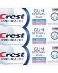 Crest Pro-Health Gum Detoxify Plus Toothpaste 4.5 oz Pack of 3 - Antibacterial Fluoride Toothpaste, Sensitivity Protection, Whitens Teeth, Anticavity, Plaque Control