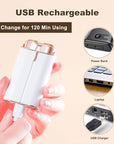 Facial Hair Removal for Women, Portable Painless Electric Shaver Device with Built-in LED, Wet/Dry Electric Razor Hair Remover Epilators for Face, Chin, Upper Lip and Arms (White-2025)