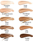 2 Pack Meifen Foundation 103# Warm Peach and 104# Buff Beige,Full Coverage Flawless Soft Matte 24 HR Oil Control Waterproof Concealer Liquid Foundation Makeup. ﻿