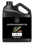 Naturevibe Botanicals Castor Rosemary Oil 32 Ounces | 100% Pure and Natural | Great for Skin Care and Hair Care