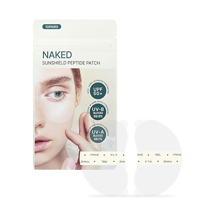 FRANZ Peptide UV Patch R – Ultra Thin Invisible UV Protective Patch (SPF), No Essence – 10 Pairs for Outdoor & Makeup Use
