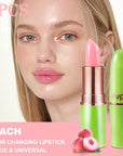 evpct 2Pcs Peach Tinted Lip Balms PH Lip Color Changing Lipstick Balm Stains Set Queen for Women Girls Korean Mood Color Change Light Pink Lipstick