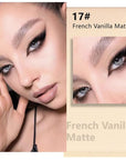 evpct Matte Nude Beige Mini Single Eyeshadow Palette, French Anilla Nude Natural Cream Matte Eye Shadow Palette Makeup Singles for Older Women Eyes, High Pigment Long Lasting Monochrome Eyeshadow