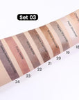 8Pcs Cream Eye Shadow Brightener Stick Makeup Set, Champagne Pearl Taupe Bronze Cocoa Stone Putty Smoky Amethyst Shimmer Matte Eyeshadow Eyeliner Pencil Applicator Stick Palette Makeup for Older Women