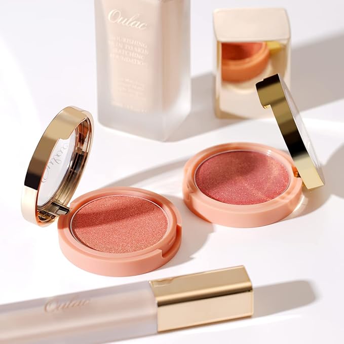 Oulac Shimmer Blush Cheek| 2 in 1 Powdery 4.8g