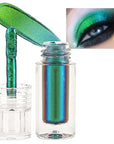 AMY'S DIARY Green Teal Duochrome MultiChrome Chameleon Liquid Metallic Eyeshadow, High-Impact Multi-Dimensional Finish,Green Silky Smooth and High Pigment Holographic Glitter Eyeshadow Makeup (#03)