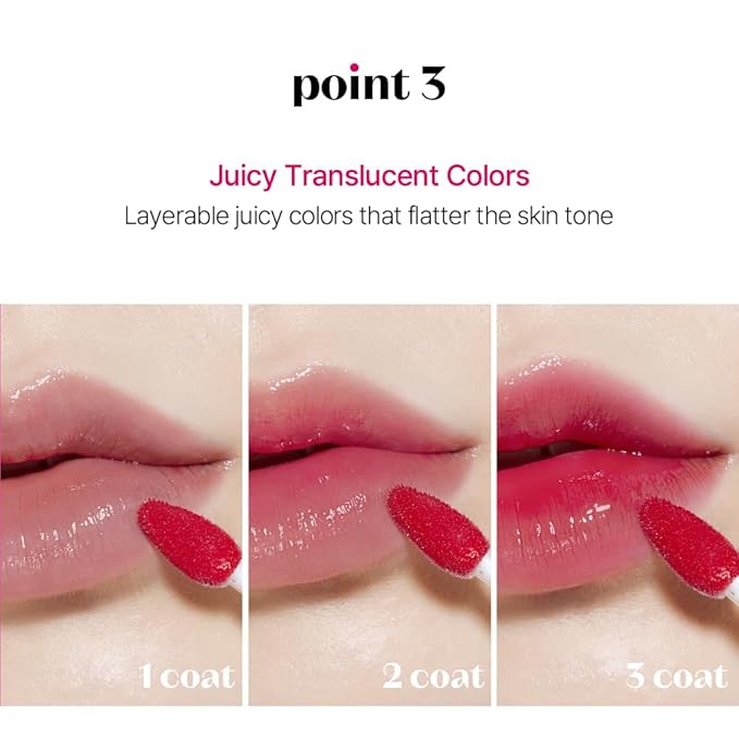 ETUDE Glow Fixing Tint #6 Peach Blended | Non-Sticky Glossy Shine Lip Stain | Fills up with Comfortable Moisture | Tints for Dry Lips