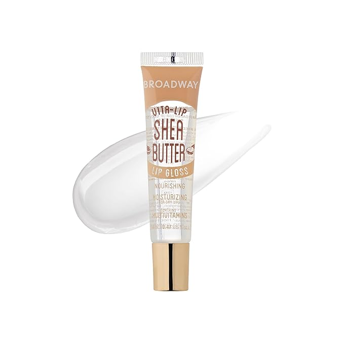 Ruby Kisses Broadway Vita-Lip Clear Lip Gloss (Shea Butter 6 Pack), Ultra-Hydrating & Soothing Formula with Multi-Vitamin Oils, High-Shine Non-Sticky Finish, Nourishing Lip Balm for Healthy Lips