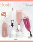 AKARY Soft Liquid Blush Makeup Lightweight, Velvet Beauty Wild Berry