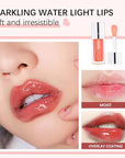 Plumping Lip Oil,Hydrating and Tinted Lip Balm,Nourishing Glow Oil for Lip Care, Transparent Non-sticky Big Brush Head Glitter Shine Primer Lip Tint(Raspberry)