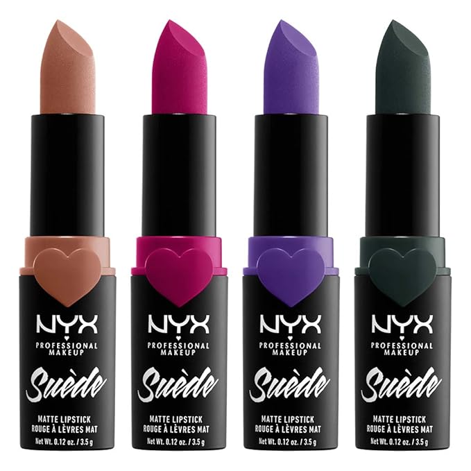 NYX PROFESSIONAL MAKEUP Suede Matte Lipstick, Vegan Formula - Clinger (Hot Pink)