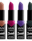 NYX PROFESSIONAL MAKEUP Suede Matte Lipstick, Vegan Formula - Stfu (Magenta)