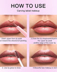 Kaely 2-in-1 Dark Bronze Metallic Lipstick and Lip Liner, Shimmer Liquid Metallic Lipsticks for Women, Glitter Lip Gloss Stain Long Lasting Waterproof Smudge Proof 24 Hour, Vegan Makeup, 06