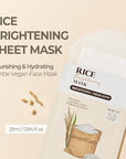 SKINFOOD Rice Daily Sheet Mask, Hydrating and Nourishing Face Mask with Rich Rice Essence, Vegan Korean Skincare for Smooth, Clear, Radiant Skin (10 EA)