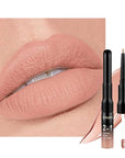 Kaely 2-in-1 Matte Lipstick and Lip Liner, Liquid Lip Stain Makeup for women Long Lasting Waterproof Smudge Proof, labiales matte mate larga duracion listip 24 hours originales, 56 Bright Nude