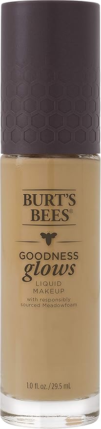 Burts Bees Goodness Glows Liquid Makeup, Soft Honey - 1.0 Ounce (Pack of 2)